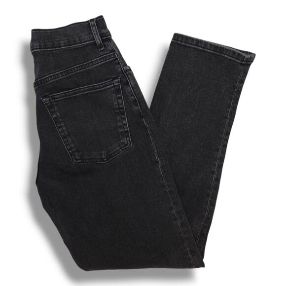 NWOT Everlane High Waist Straight Leg Ankle Denim Jeans Sz. 24x26 Washed Black - Picture 1 of 9